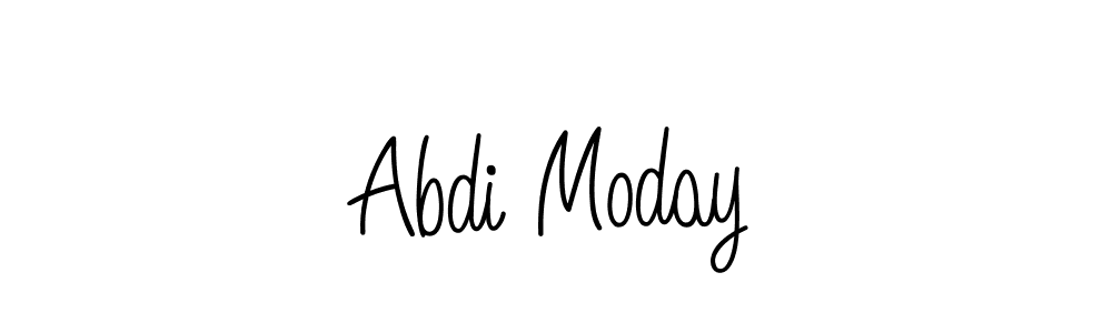 How to make Abdi Moday name signature. Use Angelique-Rose-font-FFP style for creating short signs online. This is the latest handwritten sign. Abdi Moday signature style 5 images and pictures png