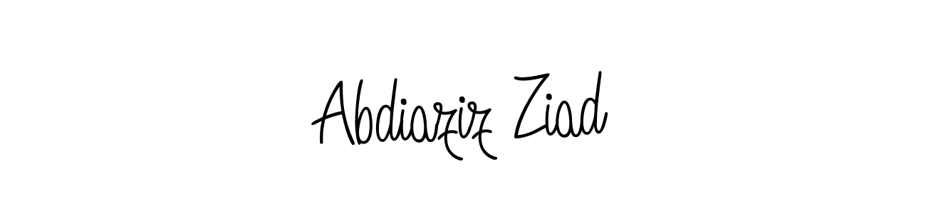 Create a beautiful signature design for name Abdiaziz Ziad. With this signature (Angelique-Rose-font-FFP) fonts, you can make a handwritten signature for free. Abdiaziz Ziad signature style 5 images and pictures png