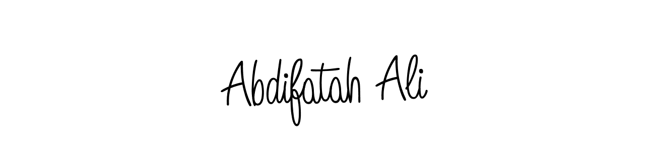 How to make Abdifatah Ali name signature. Use Angelique-Rose-font-FFP style for creating short signs online. This is the latest handwritten sign. Abdifatah Ali signature style 5 images and pictures png