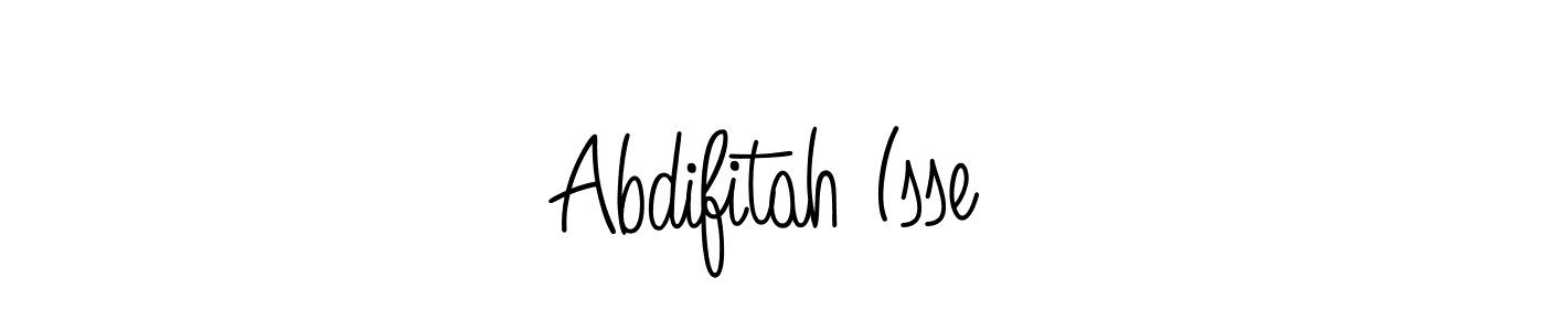How to make Abdifitah Isse name signature. Use Angelique-Rose-font-FFP style for creating short signs online. This is the latest handwritten sign. Abdifitah Isse signature style 5 images and pictures png