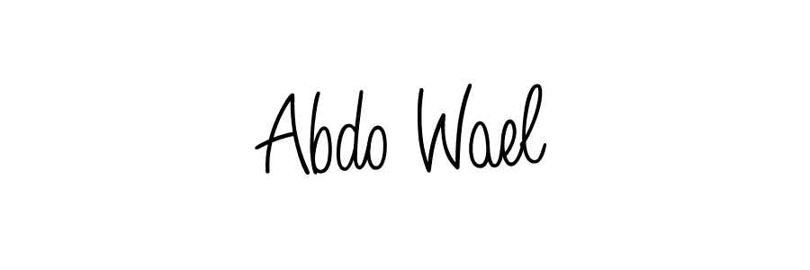 Use a signature maker to create a handwritten signature online. With this signature software, you can design (Angelique-Rose-font-FFP) your own signature for name Abdo Wael. Abdo Wael signature style 5 images and pictures png