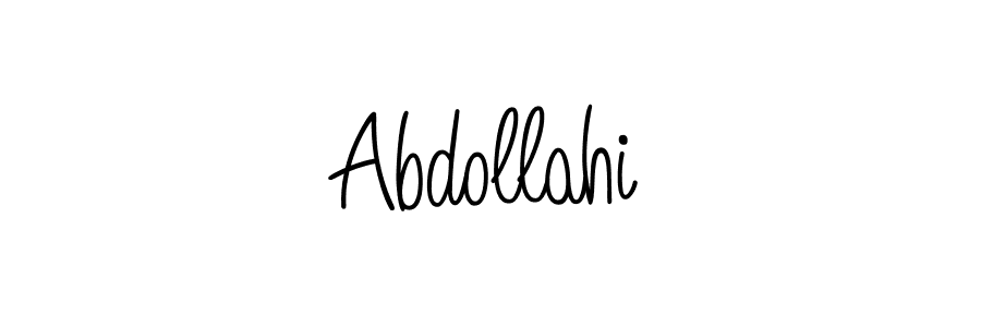 Design your own signature with our free online signature maker. With this signature software, you can create a handwritten (Angelique-Rose-font-FFP) signature for name Abdollahi. Abdollahi signature style 5 images and pictures png