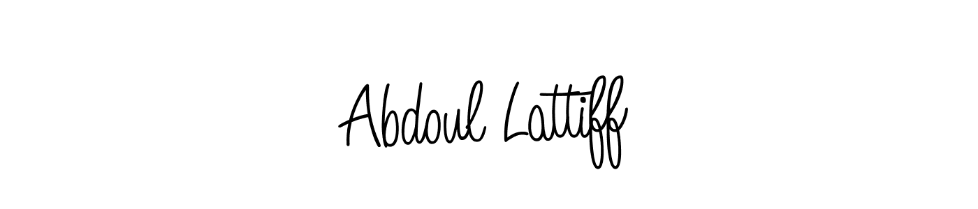 You should practise on your own different ways (Angelique-Rose-font-FFP) to write your name (Abdoul Lattiff) in signature. don't let someone else do it for you. Abdoul Lattiff signature style 5 images and pictures png