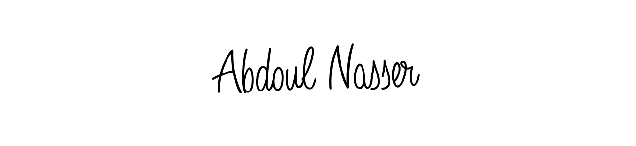 Make a beautiful signature design for name Abdoul Nasser. With this signature (Angelique-Rose-font-FFP) style, you can create a handwritten signature for free. Abdoul Nasser signature style 5 images and pictures png