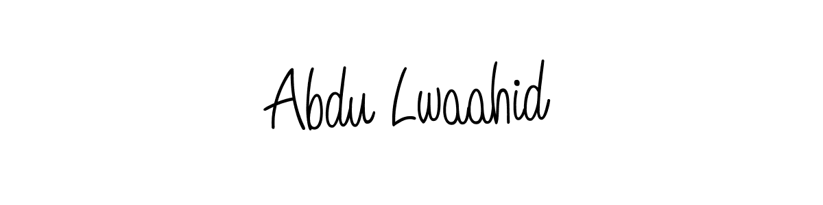 How to make Abdu Lwaahid name signature. Use Angelique-Rose-font-FFP style for creating short signs online. This is the latest handwritten sign. Abdu Lwaahid signature style 5 images and pictures png