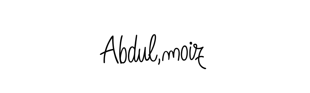 Design your own signature with our free online signature maker. With this signature software, you can create a handwritten (Angelique-Rose-font-FFP) signature for name Abdul,moiz. Abdul,moiz signature style 5 images and pictures png