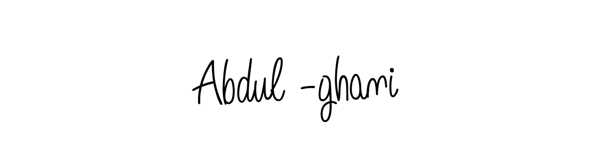 Use a signature maker to create a handwritten signature online. With this signature software, you can design (Angelique-Rose-font-FFP) your own signature for name Abdul -ghani. Abdul -ghani signature style 5 images and pictures png