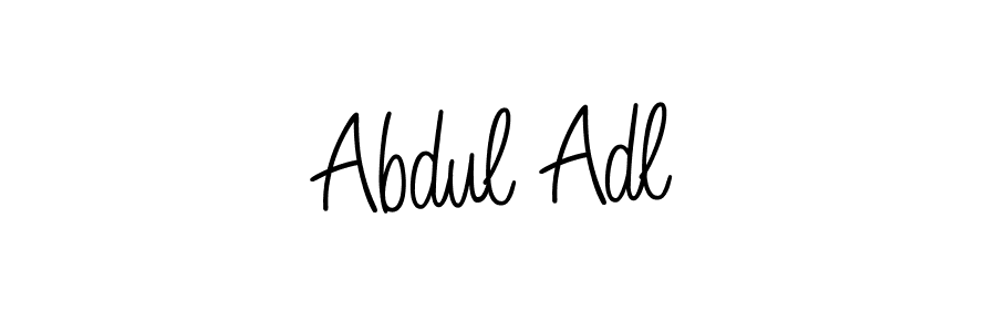 How to make Abdul Adl name signature. Use Angelique-Rose-font-FFP style for creating short signs online. This is the latest handwritten sign. Abdul Adl signature style 5 images and pictures png