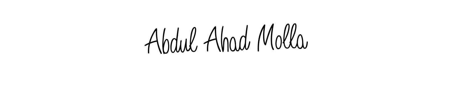 How to make Abdul Ahad Molla name signature. Use Angelique-Rose-font-FFP style for creating short signs online. This is the latest handwritten sign. Abdul Ahad Molla signature style 5 images and pictures png