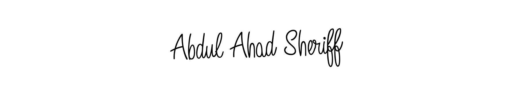 The best way (Angelique-Rose-font-FFP) to make a short signature is to pick only two or three words in your name. The name Abdul Ahad Sheriff include a total of six letters. For converting this name. Abdul Ahad Sheriff signature style 5 images and pictures png