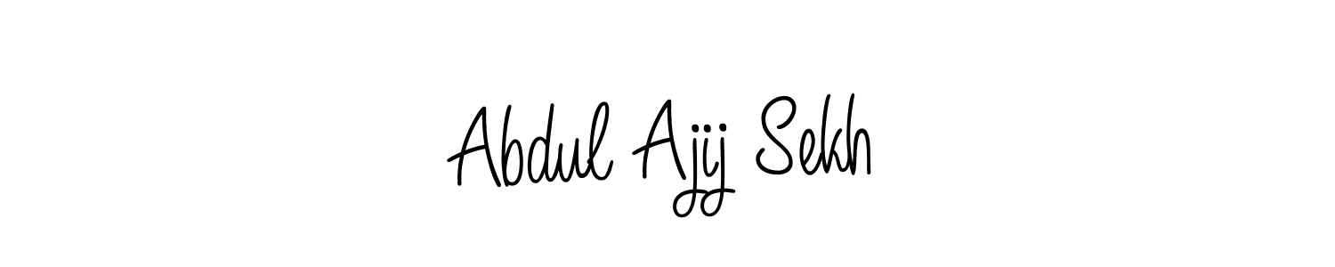 How to make Abdul Ajij Sekh name signature. Use Angelique-Rose-font-FFP style for creating short signs online. This is the latest handwritten sign. Abdul Ajij Sekh signature style 5 images and pictures png