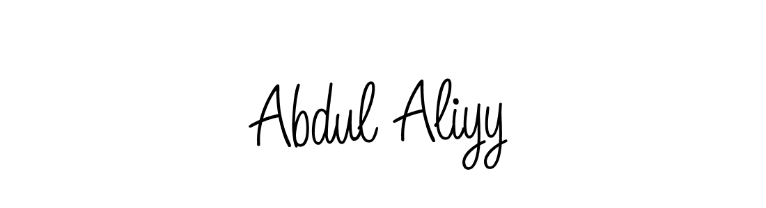 You should practise on your own different ways (Angelique-Rose-font-FFP) to write your name (Abdul Aliyy) in signature. don't let someone else do it for you. Abdul Aliyy signature style 5 images and pictures png