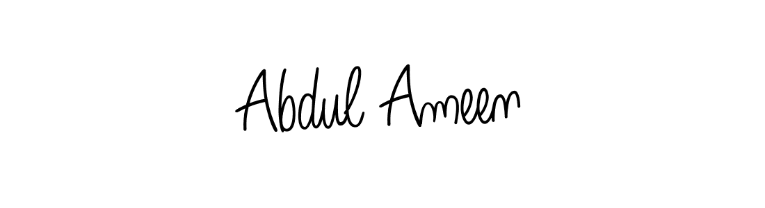 Use a signature maker to create a handwritten signature online. With this signature software, you can design (Angelique-Rose-font-FFP) your own signature for name Abdul Ameen. Abdul Ameen signature style 5 images and pictures png
