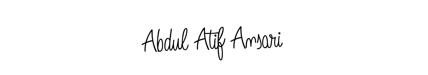 You should practise on your own different ways (Angelique-Rose-font-FFP) to write your name (Abdul Atif Ansari) in signature. don't let someone else do it for you. Abdul Atif Ansari signature style 5 images and pictures png