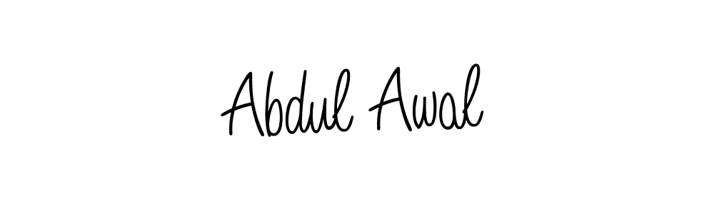 Make a beautiful signature design for name Abdul Awal. With this signature (Angelique-Rose-font-FFP) style, you can create a handwritten signature for free. Abdul Awal signature style 5 images and pictures png