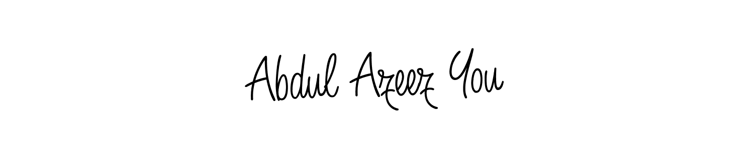 Design your own signature with our free online signature maker. With this signature software, you can create a handwritten (Angelique-Rose-font-FFP) signature for name Abdul Azeez You. Abdul Azeez You signature style 5 images and pictures png