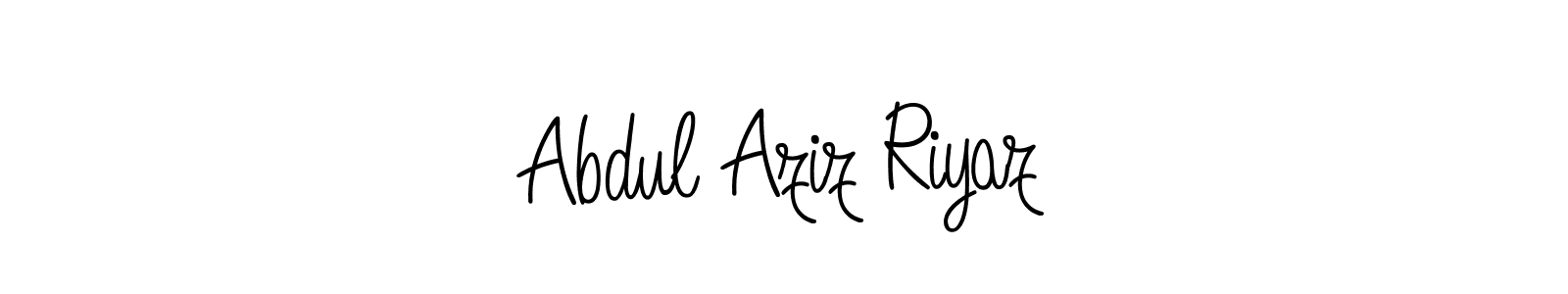 Use a signature maker to create a handwritten signature online. With this signature software, you can design (Angelique-Rose-font-FFP) your own signature for name Abdul Aziz Riyaz. Abdul Aziz Riyaz signature style 5 images and pictures png