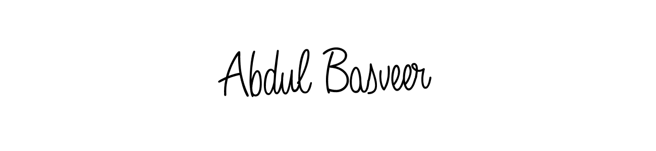 You should practise on your own different ways (Angelique-Rose-font-FFP) to write your name (Abdul Basveer) in signature. don't let someone else do it for you. Abdul Basveer signature style 5 images and pictures png