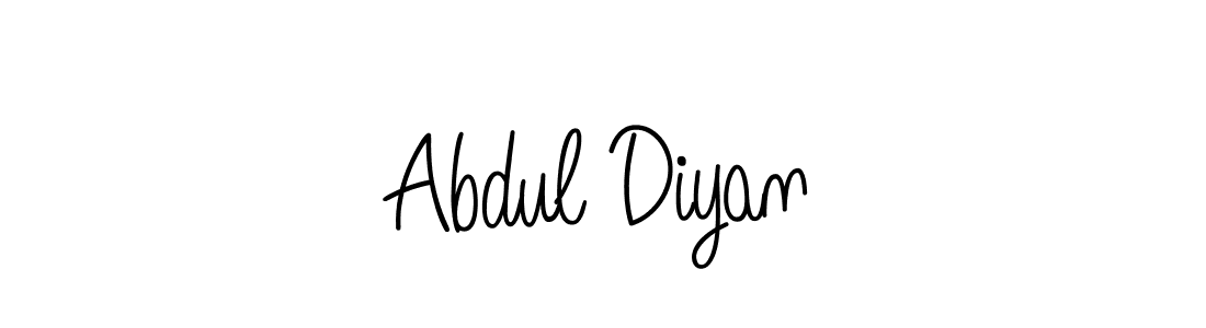 Design your own signature with our free online signature maker. With this signature software, you can create a handwritten (Angelique-Rose-font-FFP) signature for name Abdul Diyan. Abdul Diyan signature style 5 images and pictures png