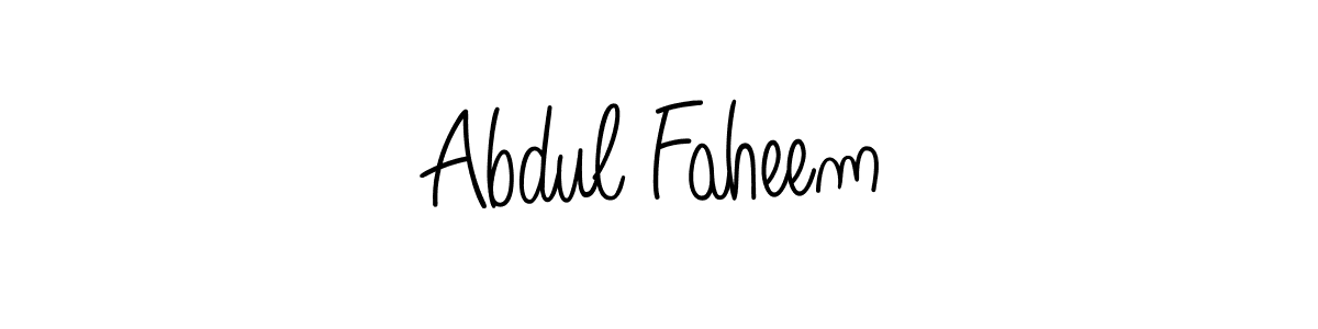 Use a signature maker to create a handwritten signature online. With this signature software, you can design (Angelique-Rose-font-FFP) your own signature for name Abdul Faheem. Abdul Faheem signature style 5 images and pictures png