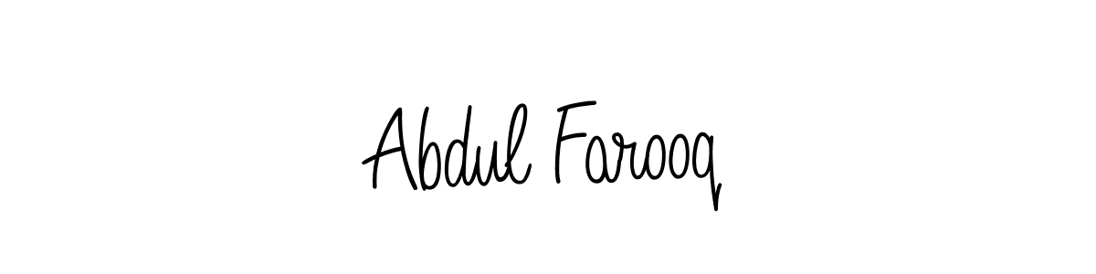 How to make Abdul Farooq name signature. Use Angelique-Rose-font-FFP style for creating short signs online. This is the latest handwritten sign. Abdul Farooq signature style 5 images and pictures png