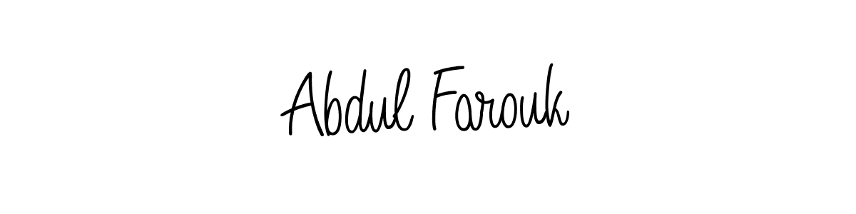 Use a signature maker to create a handwritten signature online. With this signature software, you can design (Angelique-Rose-font-FFP) your own signature for name Abdul Farouk. Abdul Farouk signature style 5 images and pictures png