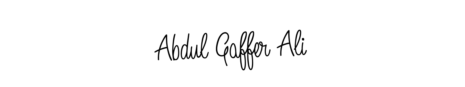 Create a beautiful signature design for name Abdul Gaffer Ali. With this signature (Angelique-Rose-font-FFP) fonts, you can make a handwritten signature for free. Abdul Gaffer Ali signature style 5 images and pictures png