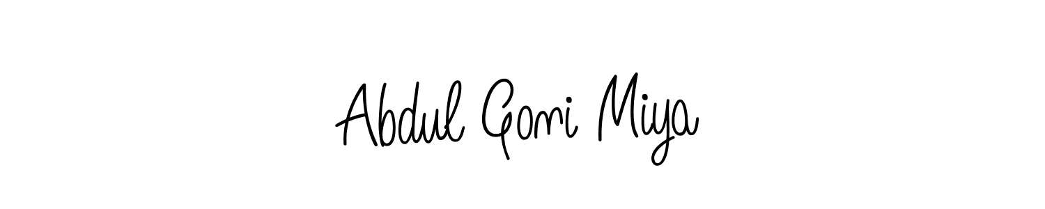 Make a short Abdul Goni Miya signature style. Manage your documents anywhere anytime using Angelique-Rose-font-FFP. Create and add eSignatures, submit forms, share and send files easily. Abdul Goni Miya signature style 5 images and pictures png