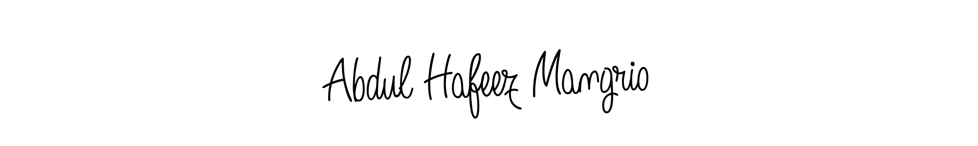 You should practise on your own different ways (Angelique-Rose-font-FFP) to write your name (Abdul Hafeez Mangrio) in signature. don't let someone else do it for you. Abdul Hafeez Mangrio signature style 5 images and pictures png