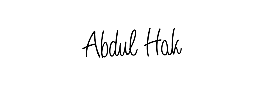 You should practise on your own different ways (Angelique-Rose-font-FFP) to write your name (Abdul Hak) in signature. don't let someone else do it for you. Abdul Hak signature style 5 images and pictures png