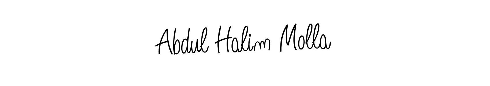 Design your own signature with our free online signature maker. With this signature software, you can create a handwritten (Angelique-Rose-font-FFP) signature for name Abdul Halim Molla. Abdul Halim Molla signature style 5 images and pictures png