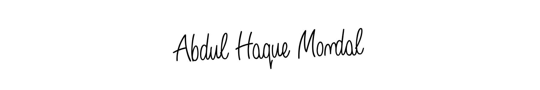 Use a signature maker to create a handwritten signature online. With this signature software, you can design (Angelique-Rose-font-FFP) your own signature for name Abdul Haque Mondal. Abdul Haque Mondal signature style 5 images and pictures png