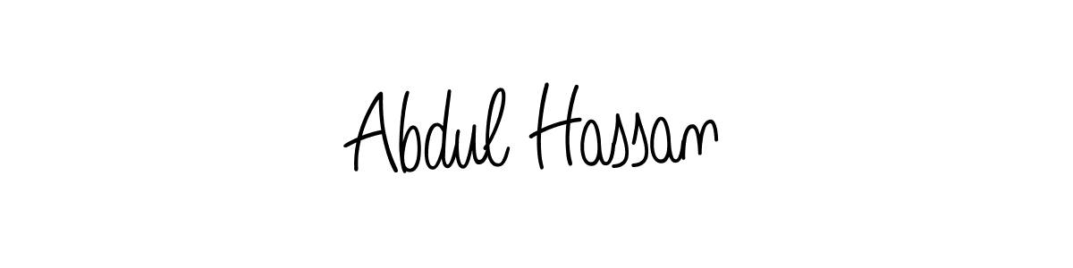 The best way (Angelique-Rose-font-FFP) to make a short signature is to pick only two or three words in your name. The name Abdul Hassan include a total of six letters. For converting this name. Abdul Hassan signature style 5 images and pictures png