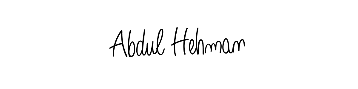 Use a signature maker to create a handwritten signature online. With this signature software, you can design (Angelique-Rose-font-FFP) your own signature for name Abdul Hehman. Abdul Hehman signature style 5 images and pictures png