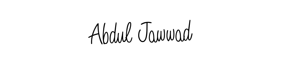 You should practise on your own different ways (Angelique-Rose-font-FFP) to write your name (Abdul Jawwad) in signature. don't let someone else do it for you. Abdul Jawwad signature style 5 images and pictures png