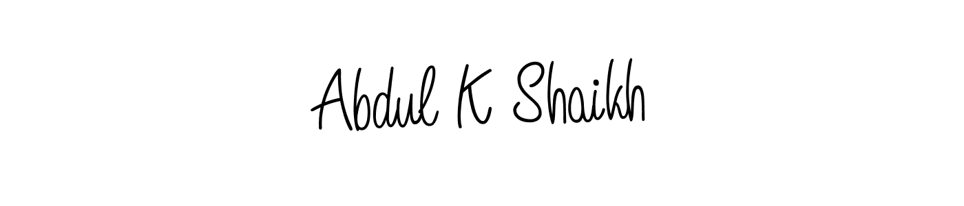 It looks lik you need a new signature style for name Abdul K Shaikh. Design unique handwritten (Angelique-Rose-font-FFP) signature with our free signature maker in just a few clicks. Abdul K Shaikh signature style 5 images and pictures png