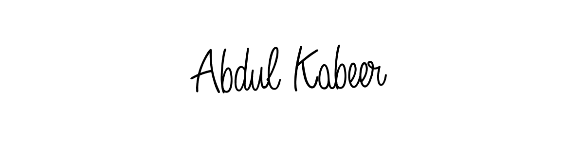 You should practise on your own different ways (Angelique-Rose-font-FFP) to write your name (Abdul Kabeer) in signature. don't let someone else do it for you. Abdul Kabeer signature style 5 images and pictures png