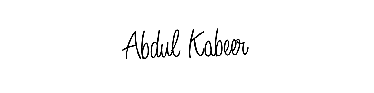 You should practise on your own different ways (Angelique-Rose-font-FFP) to write your name (Abdul Kabeer) in signature. don't let someone else do it for you. Abdul Kabeer signature style 5 images and pictures png