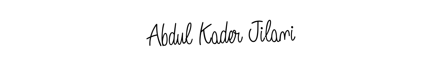 Make a beautiful signature design for name Abdul Kader Jilani. With this signature (Angelique-Rose-font-FFP) style, you can create a handwritten signature for free. Abdul Kader Jilani signature style 5 images and pictures png