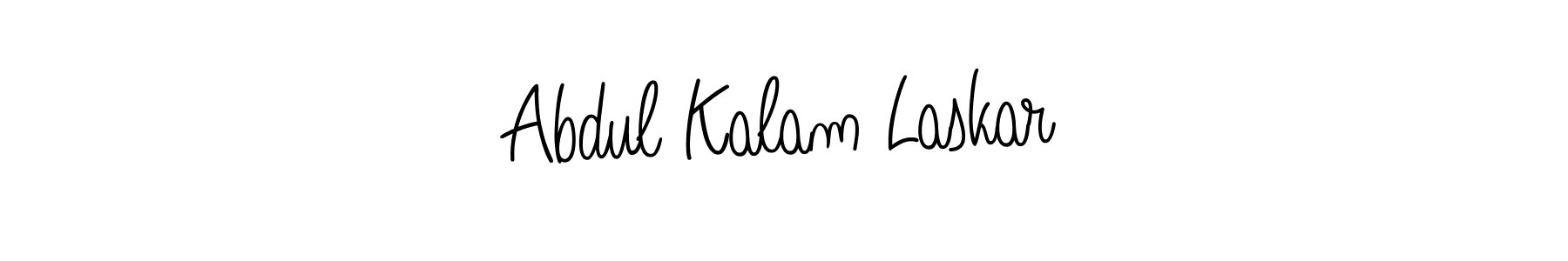 Use a signature maker to create a handwritten signature online. With this signature software, you can design (Angelique-Rose-font-FFP) your own signature for name Abdul Kalam Laskar. Abdul Kalam Laskar signature style 5 images and pictures png