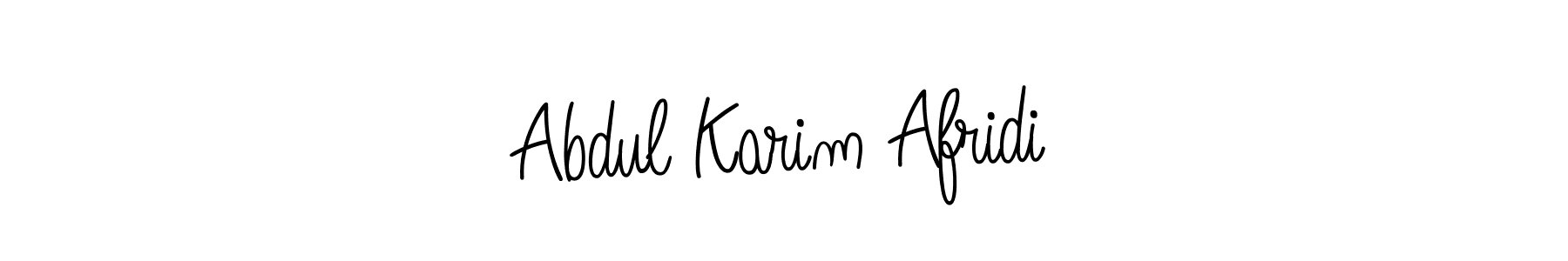 Use a signature maker to create a handwritten signature online. With this signature software, you can design (Angelique-Rose-font-FFP) your own signature for name Abdul Karim Afridi. Abdul Karim Afridi signature style 5 images and pictures png