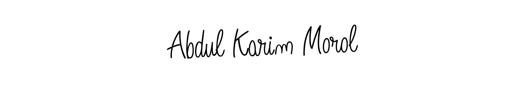 This is the best signature style for the Abdul Karim Morol name. Also you like these signature font (Angelique-Rose-font-FFP). Mix name signature. Abdul Karim Morol signature style 5 images and pictures png