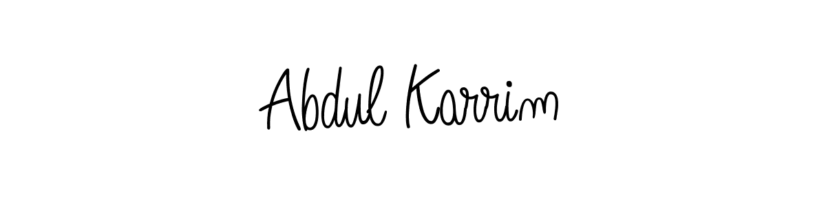 Create a beautiful signature design for name Abdul Karrim. With this signature (Angelique-Rose-font-FFP) fonts, you can make a handwritten signature for free. Abdul Karrim signature style 5 images and pictures png