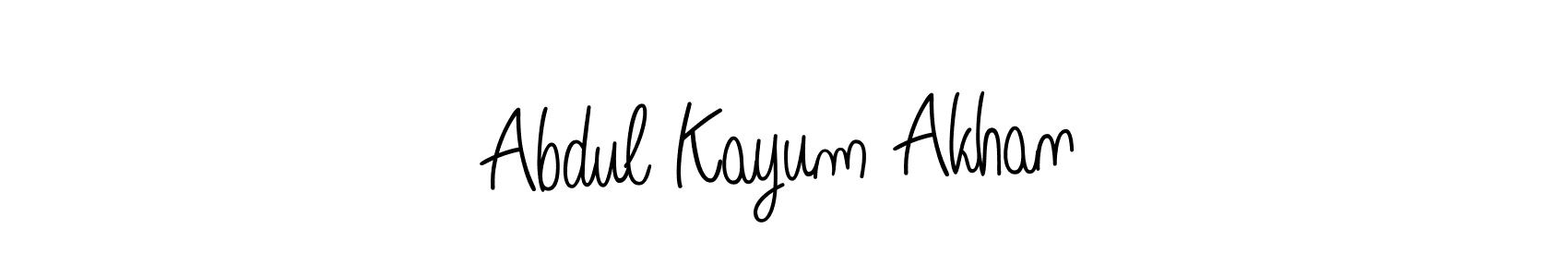 Create a beautiful signature design for name Abdul Kayum Akhan. With this signature (Angelique-Rose-font-FFP) fonts, you can make a handwritten signature for free. Abdul Kayum Akhan signature style 5 images and pictures png