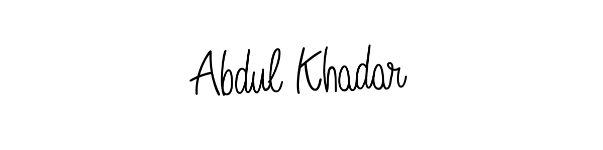 The best way (Angelique-Rose-font-FFP) to make a short signature is to pick only two or three words in your name. The name Abdul Khadar include a total of six letters. For converting this name. Abdul Khadar signature style 5 images and pictures png