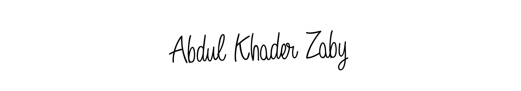 Check out images of Autograph of Abdul Khader Zaby name. Actor Abdul Khader Zaby Signature Style. Angelique-Rose-font-FFP is a professional sign style online. Abdul Khader Zaby signature style 5 images and pictures png