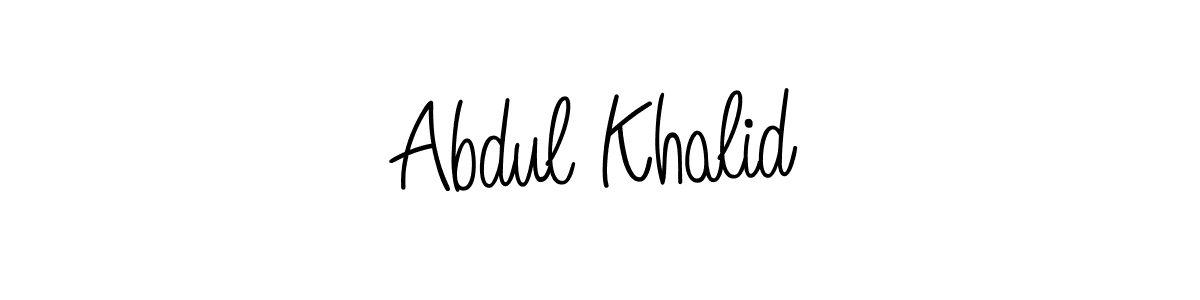 Use a signature maker to create a handwritten signature online. With this signature software, you can design (Angelique-Rose-font-FFP) your own signature for name Abdul Khalid. Abdul Khalid signature style 5 images and pictures png