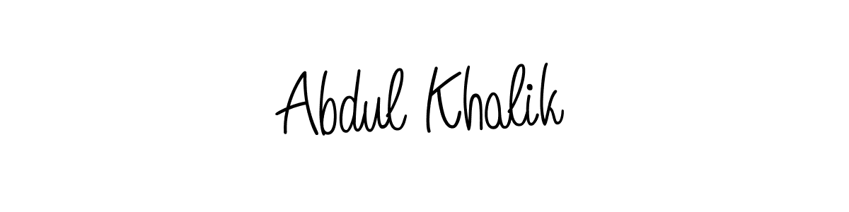 You should practise on your own different ways (Angelique-Rose-font-FFP) to write your name (Abdul Khalik) in signature. don't let someone else do it for you. Abdul Khalik signature style 5 images and pictures png