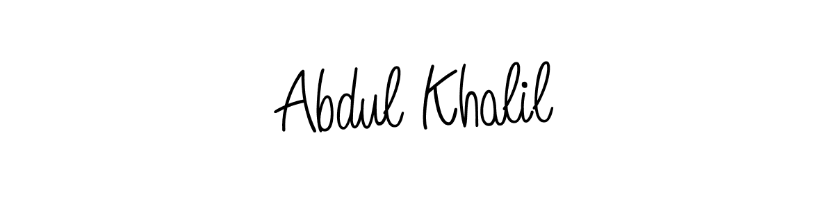 The best way (Angelique-Rose-font-FFP) to make a short signature is to pick only two or three words in your name. The name Abdul Khalil include a total of six letters. For converting this name. Abdul Khalil signature style 5 images and pictures png