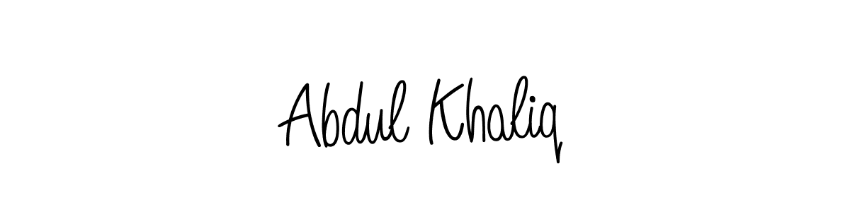 The best way (Angelique-Rose-font-FFP) to make a short signature is to pick only two or three words in your name. The name Abdul Khaliq include a total of six letters. For converting this name. Abdul Khaliq signature style 5 images and pictures png